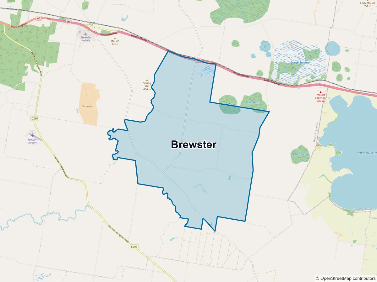 Map of Brewster, VIC, Australia