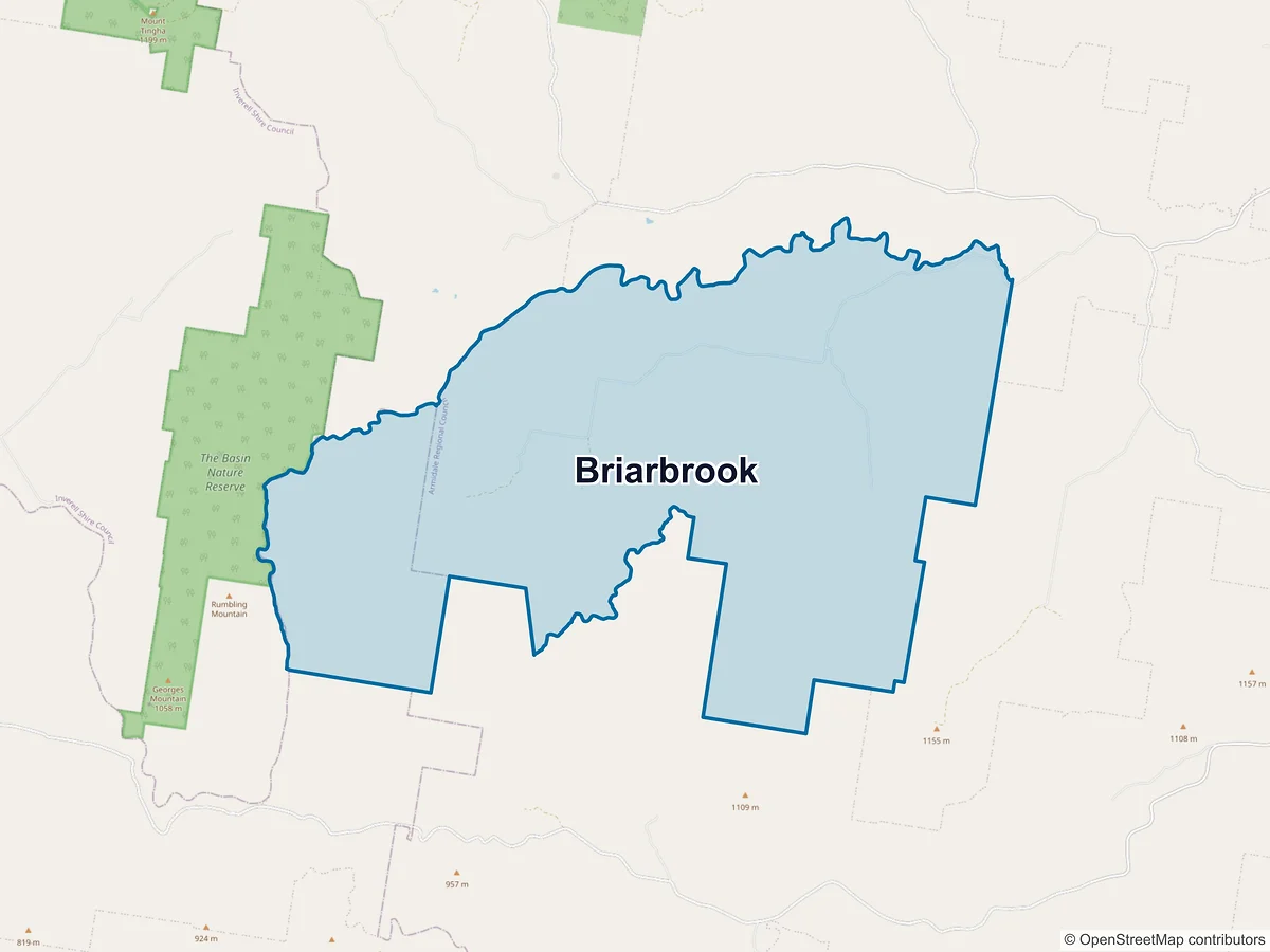 Map of Briarbrook, NSW, Australia