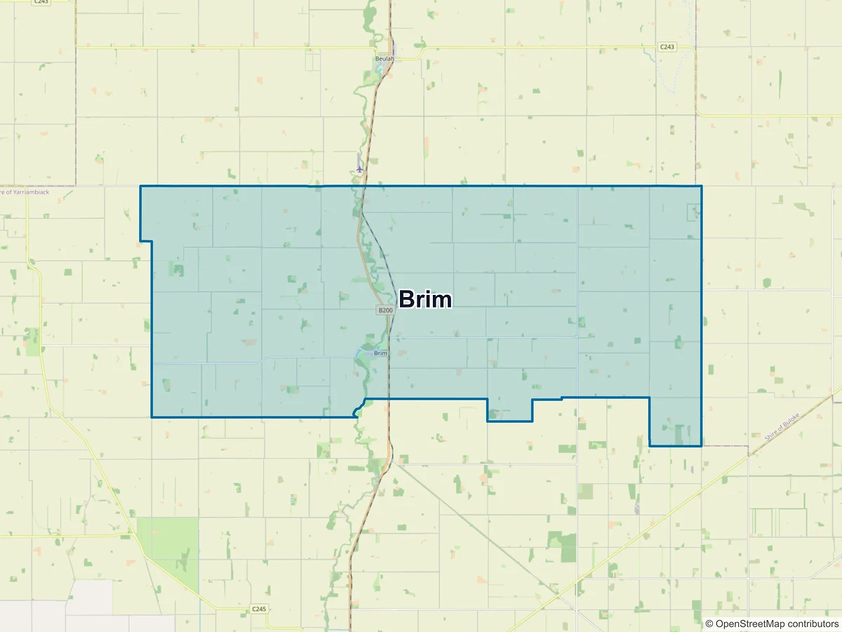 Map of Brim, VIC, Australia