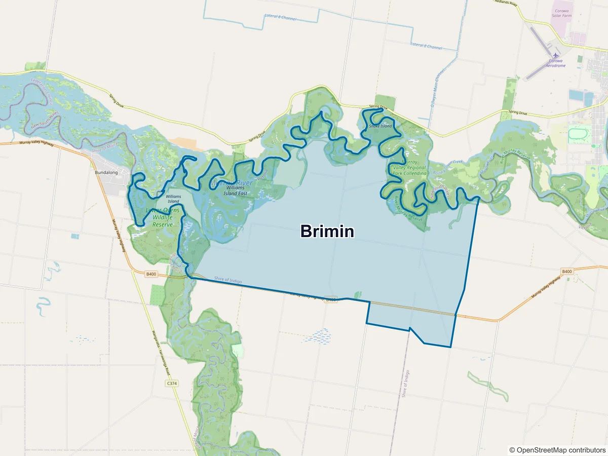 Map of Brimin, VIC, Australia