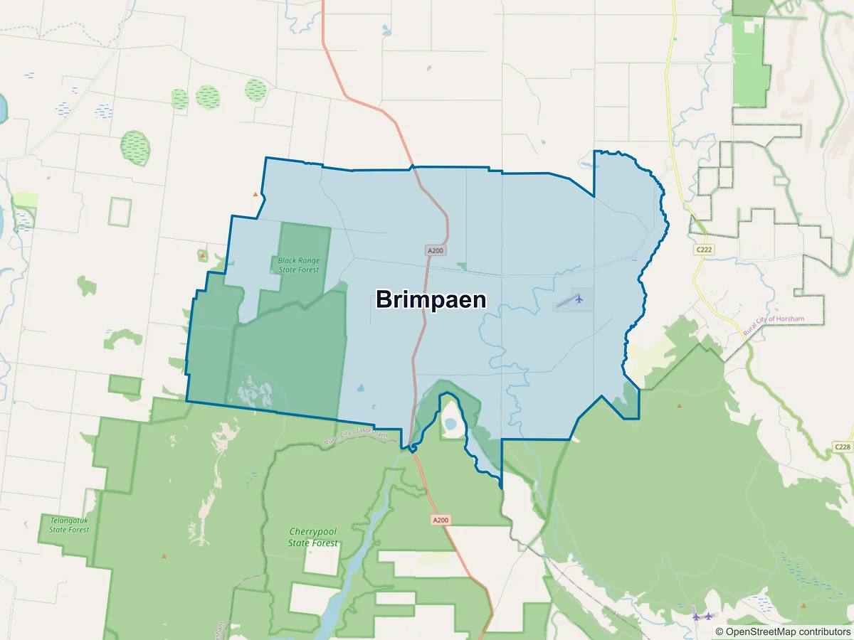 Map of Brimpaen, VIC, Australia