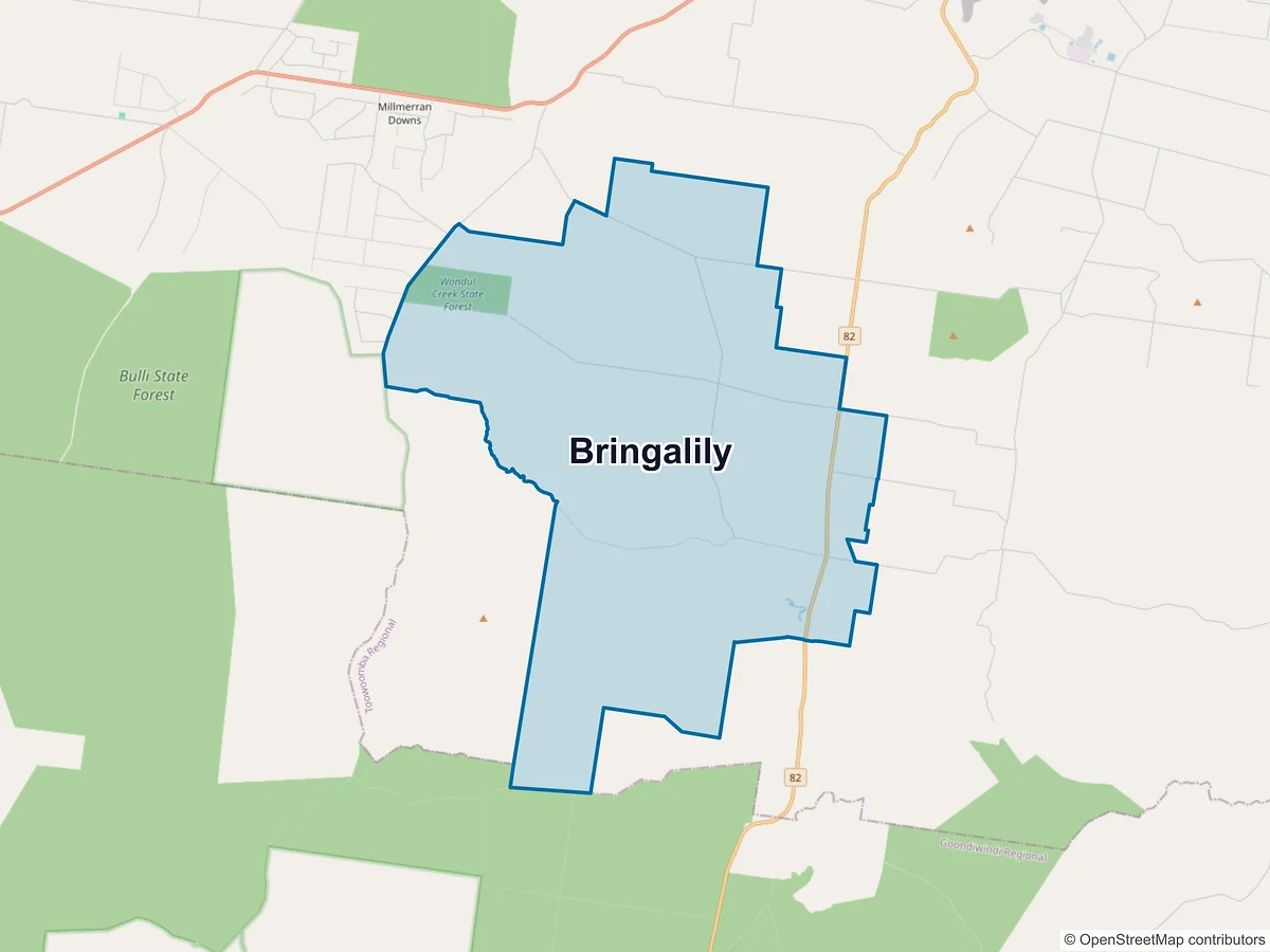 Map of Bringalily, QLD, Australia