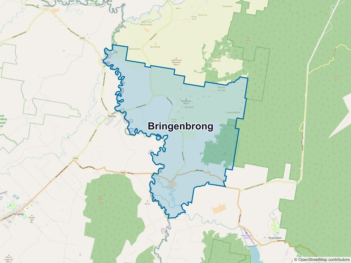 Map of Bringenbrong, NSW, Australia