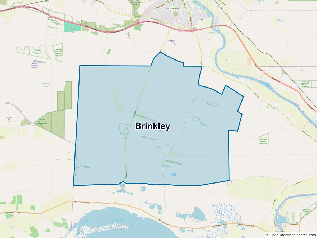 Map of Brinkley, SA, Australia