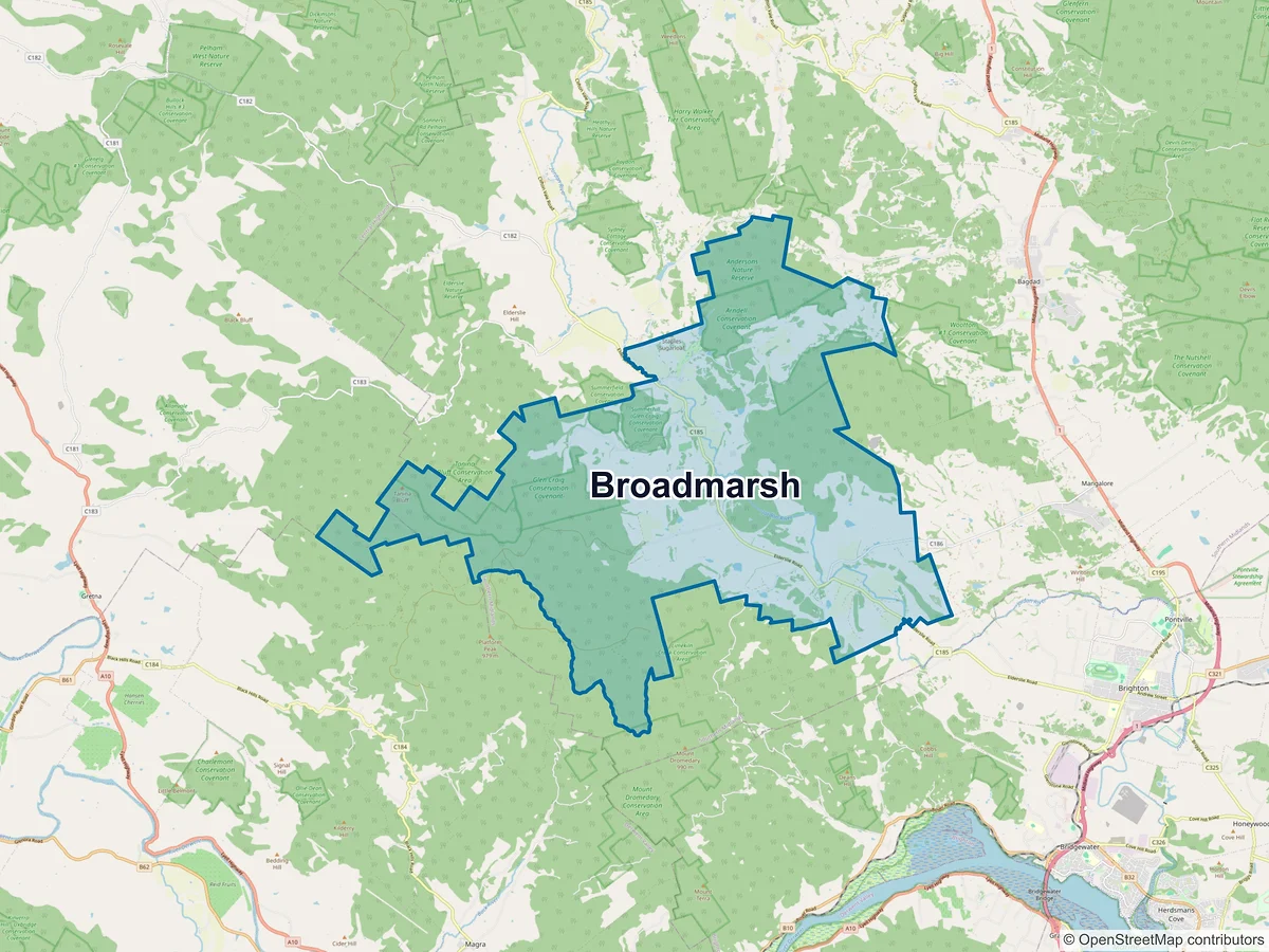 Map of Broadmarsh, TAS, Australia