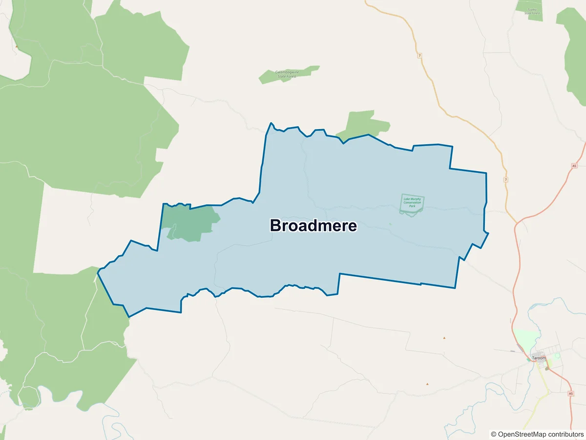 Map of Broadmere, QLD, Australia