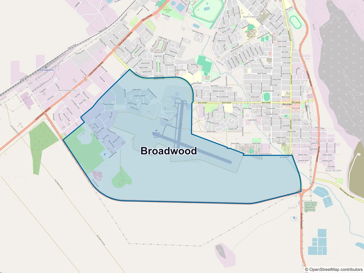 Map of Broadwood, WA, Australia