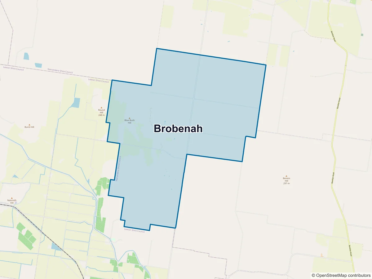 Map of Brobenah, NSW, Australia