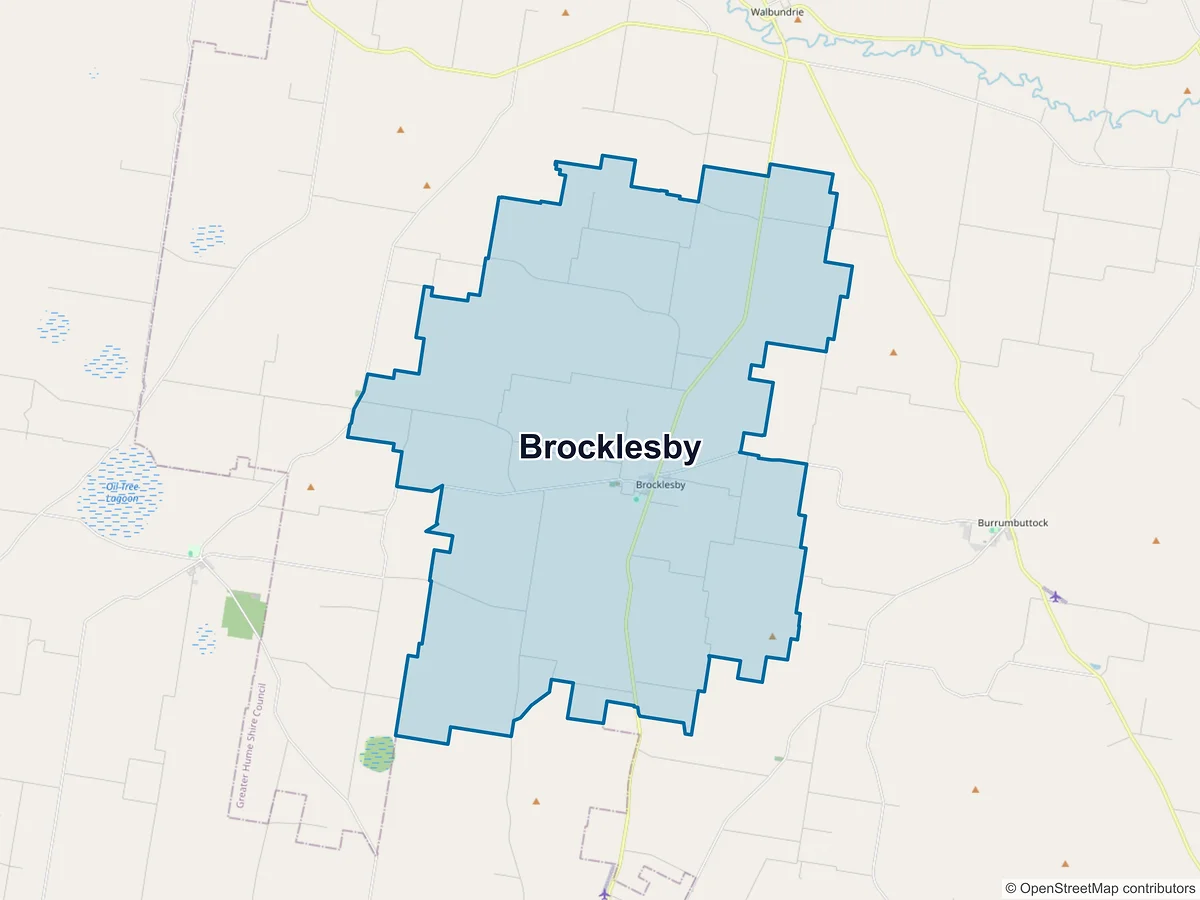 Map of Brocklesby, NSW, Australia