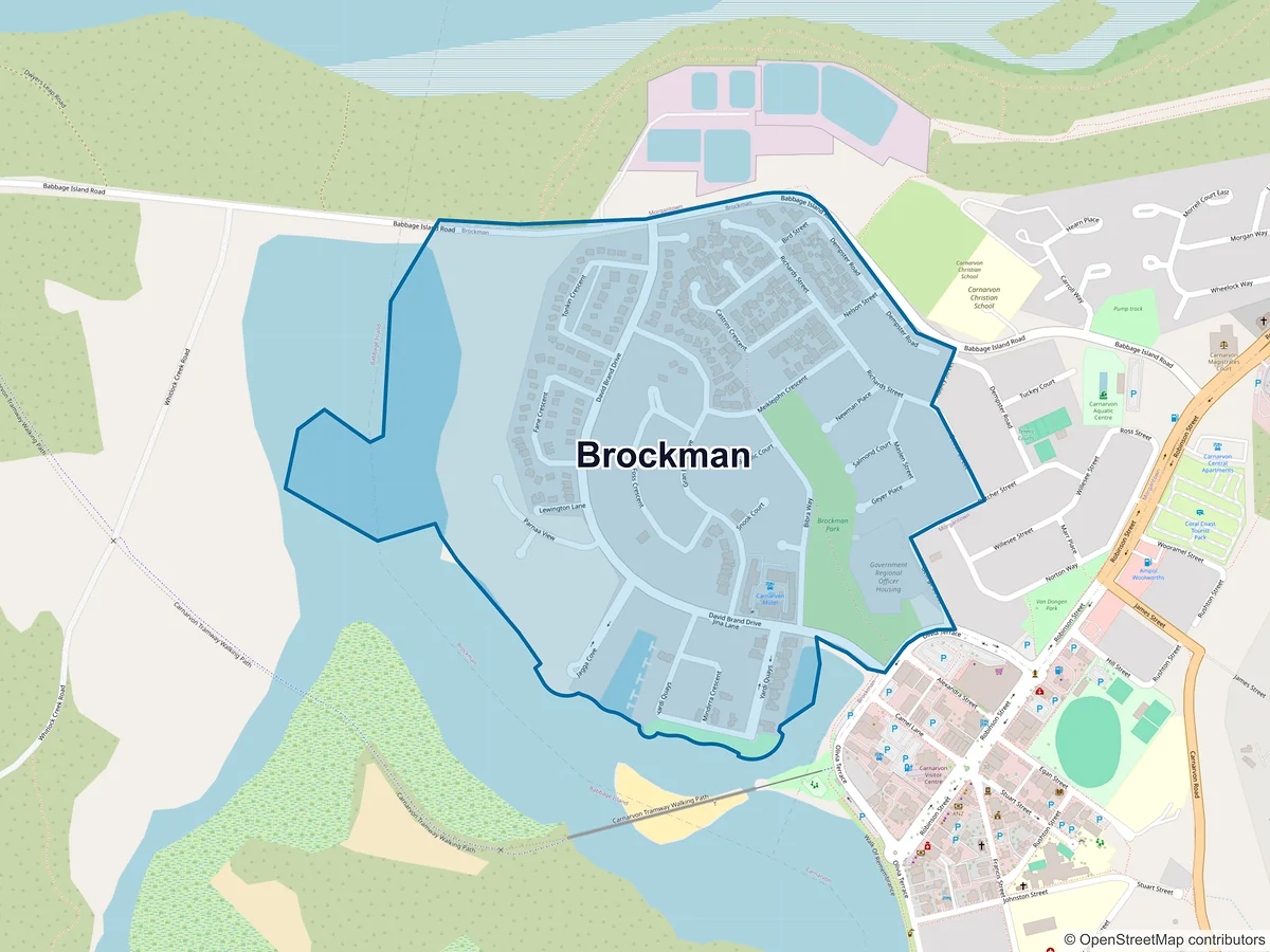 Map of Brockman, WA, Australia