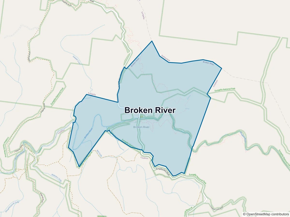 Map of Broken River, QLD, Australia