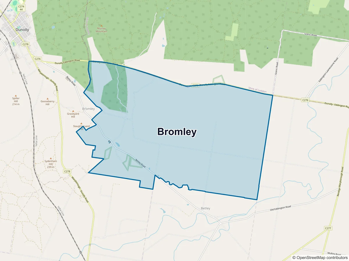 Map of Bromley, VIC, Australia