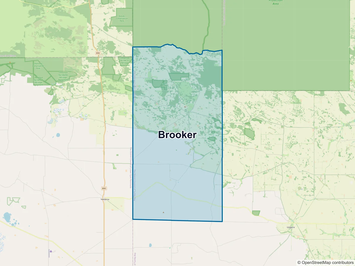 Map of Brooker, SA, Australia