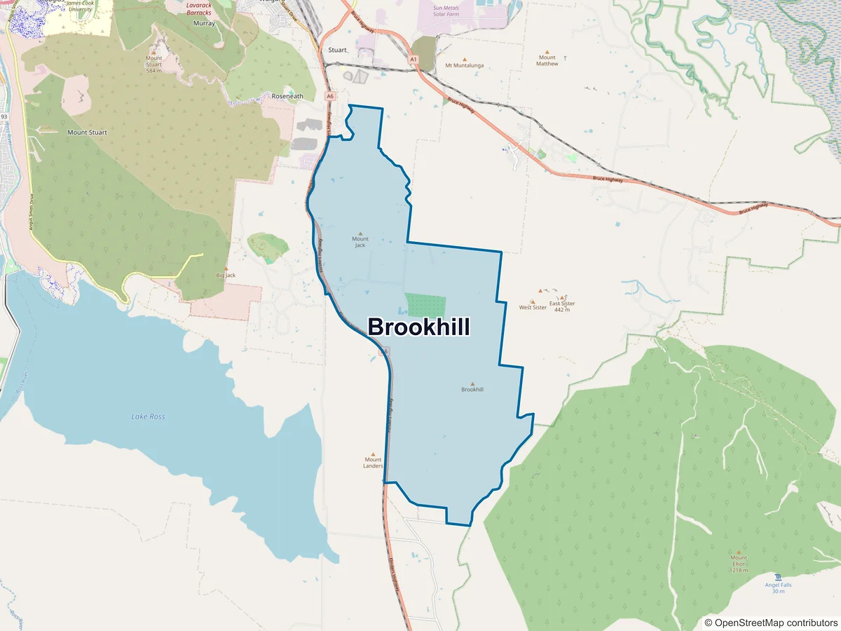 Map of Brookhill, QLD, Australia