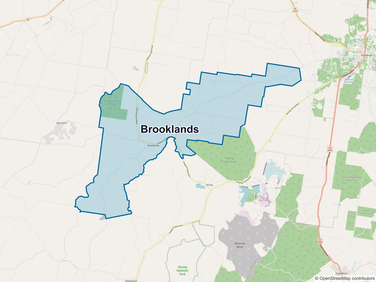 Map of Brooklands, QLD, Australia