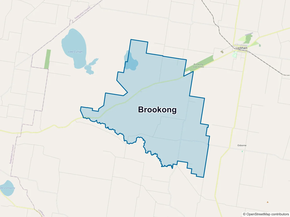Map of Brookong, NSW, Australia