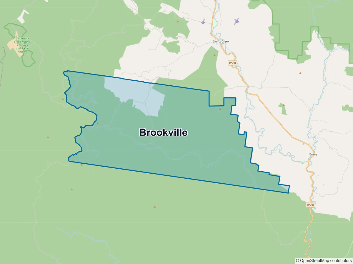 Map of Brookville, VIC, Australia