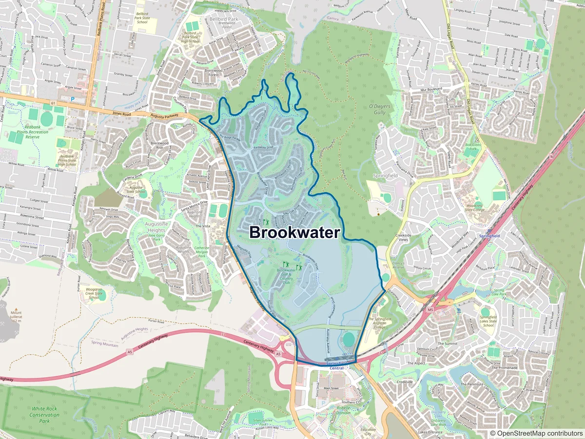 Map of Brookwater, QLD, Australia