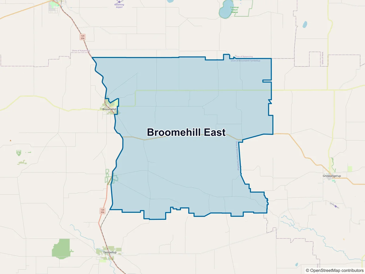 Map of Broomehill East, WA, Australia