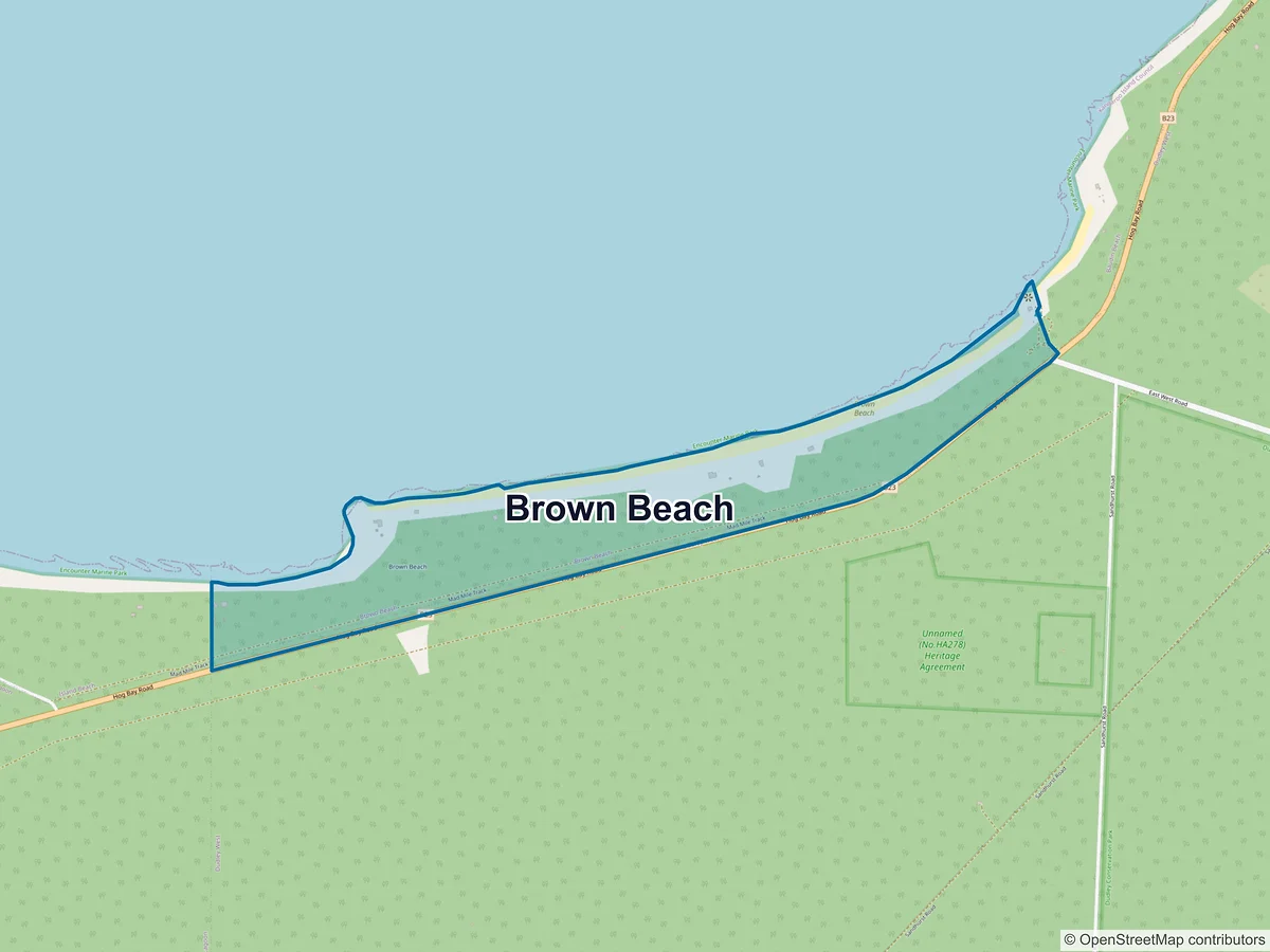 Map of Brown Beach, SA, Australia
