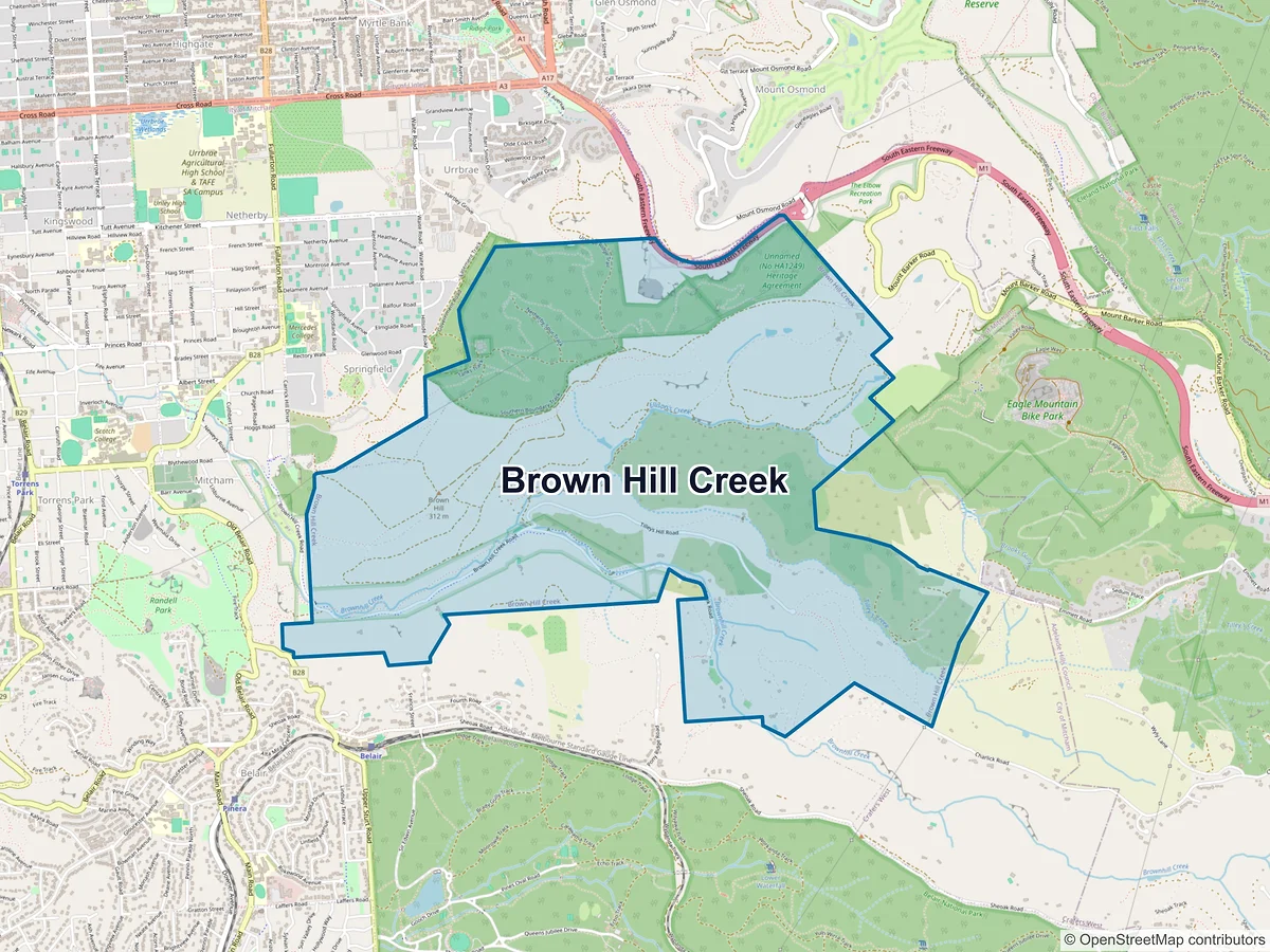 Map of Brown Hill Creek, SA, Australia