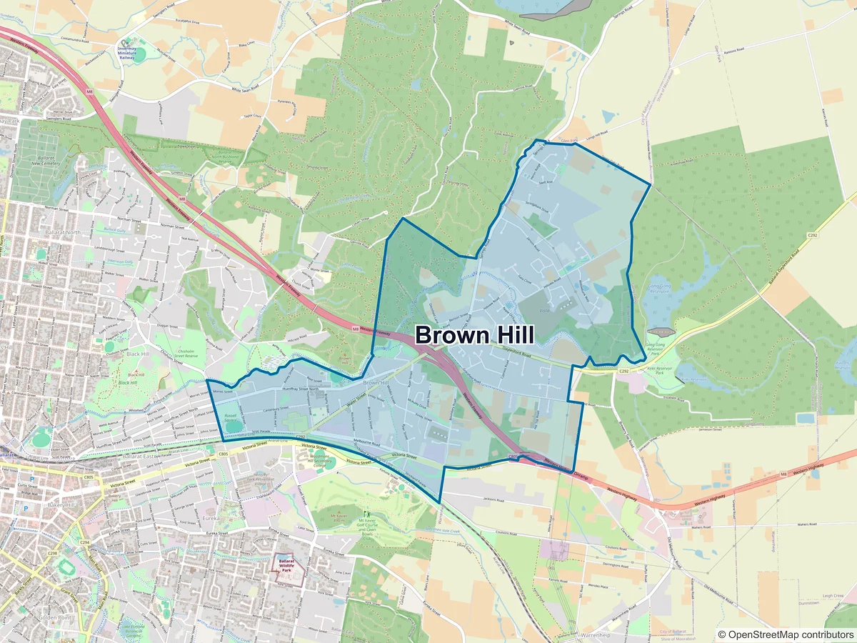 Map of Brown Hill, VIC, Australia