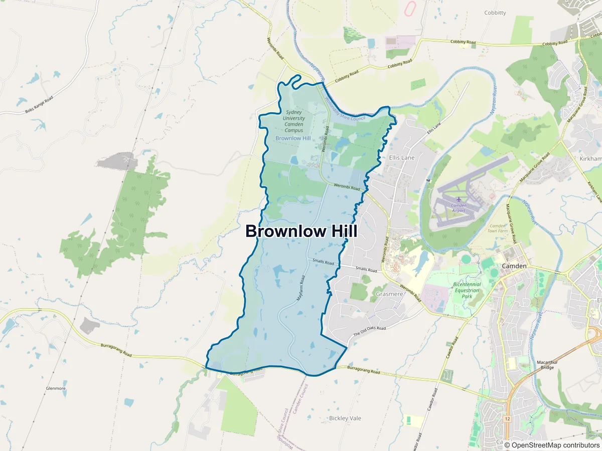 Map of Brownlow Hill, NSW, Australia