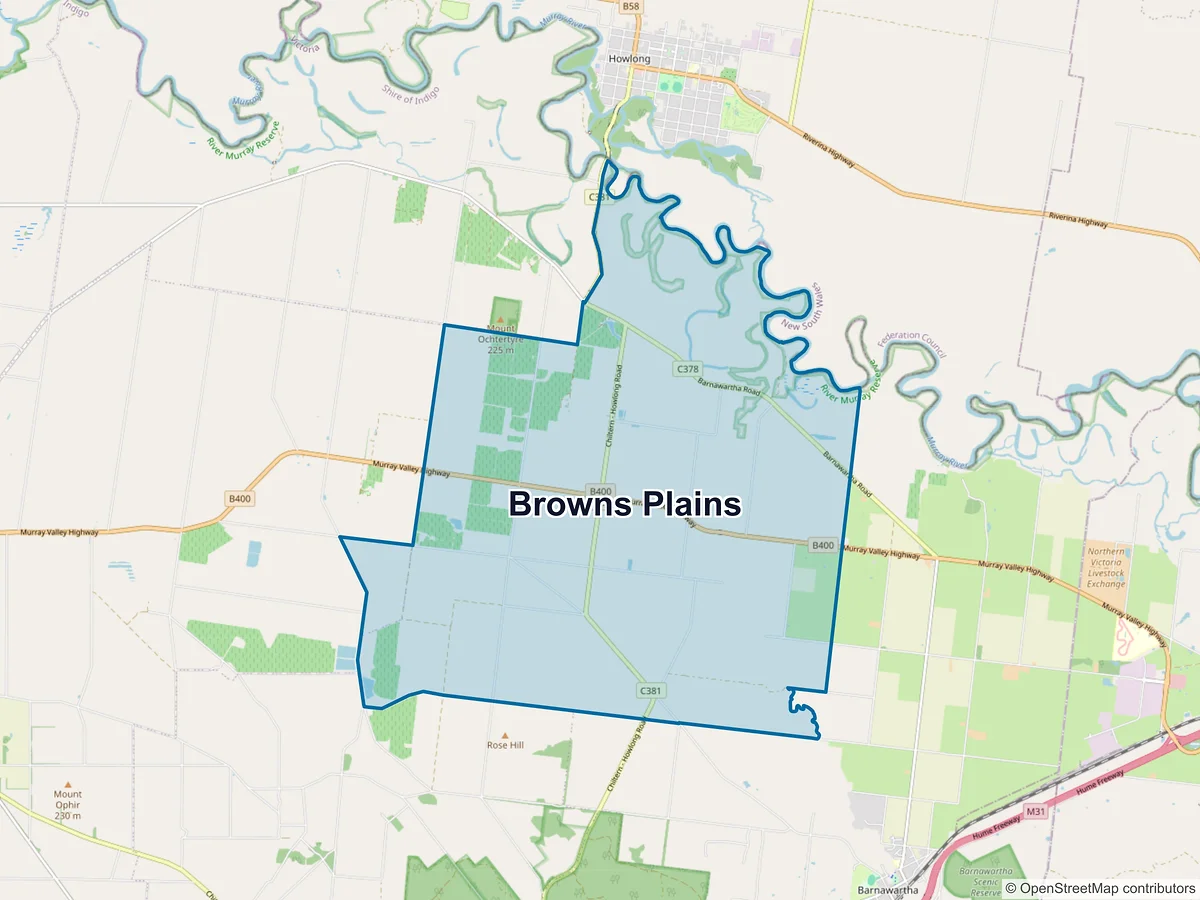 Map of Browns Plains, VIC, Australia