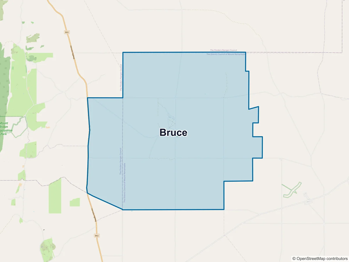 Map of Bruce, SA, Australia