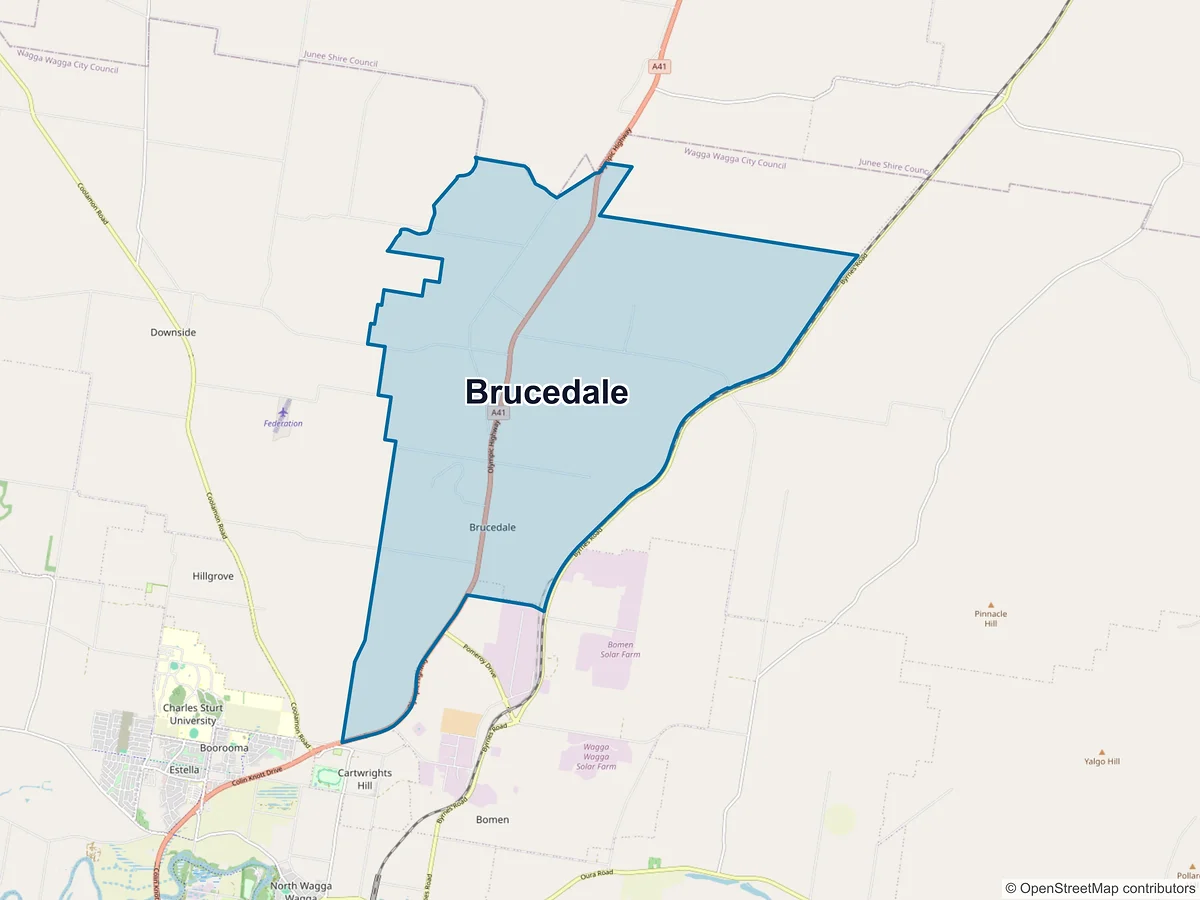 Map of Brucedale, NSW, Australia