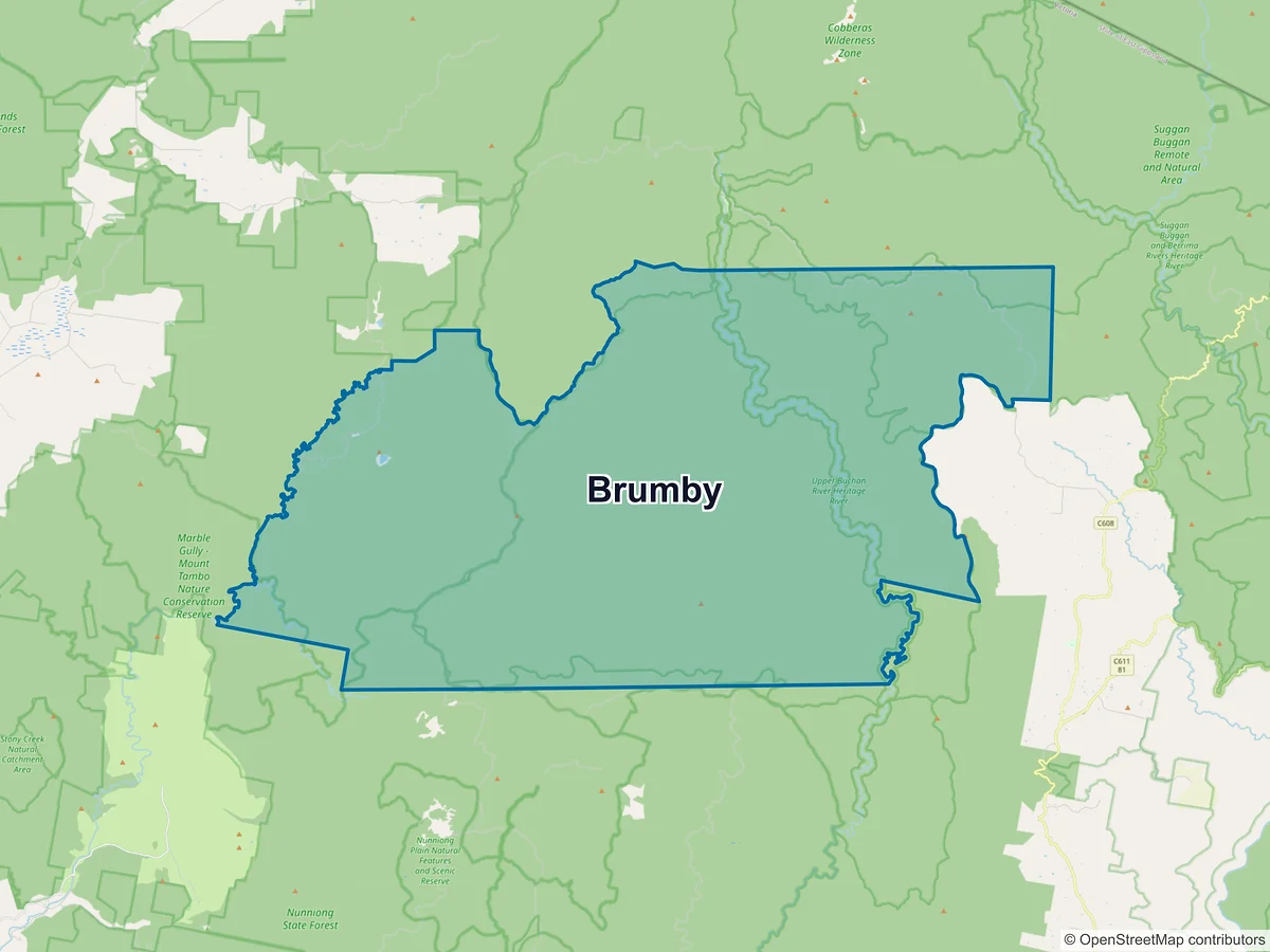 Map of Brumby, VIC, Australia