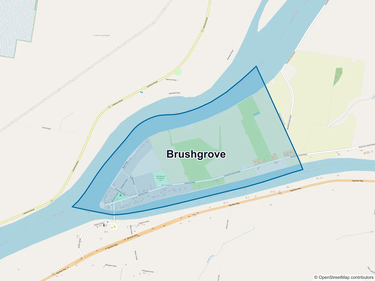 Map of Brushgrove, NSW, Australia