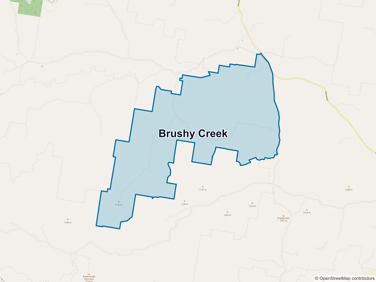 Map of Brushy Creek, NSW, Australia