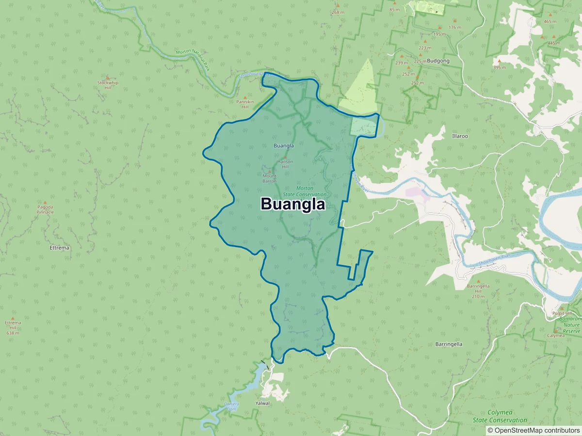 Map of Buangla, NSW, Australia