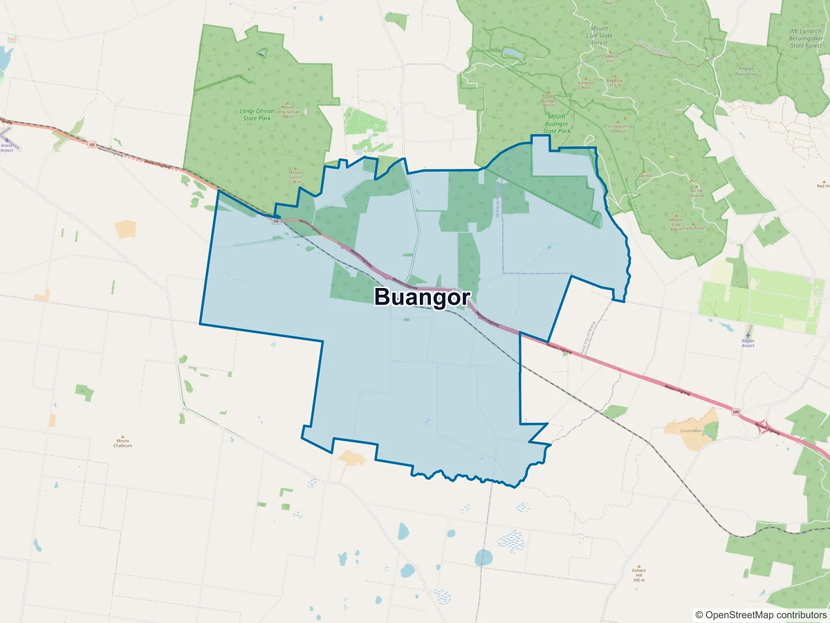 Map of Buangor, VIC, Australia