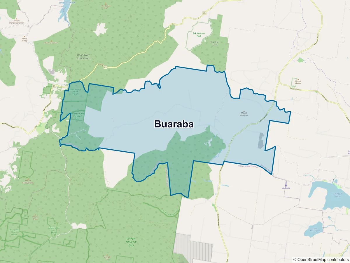 Map of Buaraba, QLD, Australia