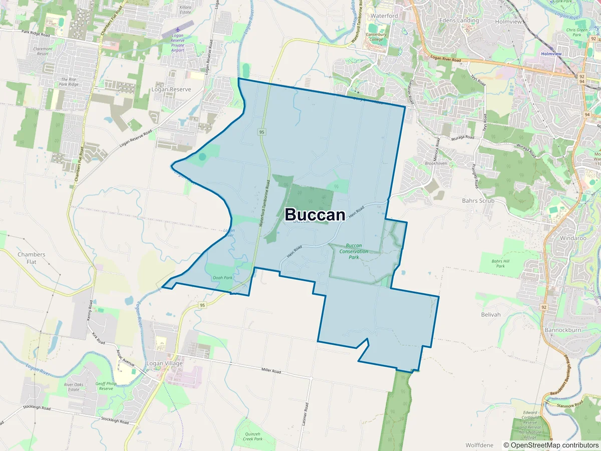 Map of Buccan, QLD, Australia