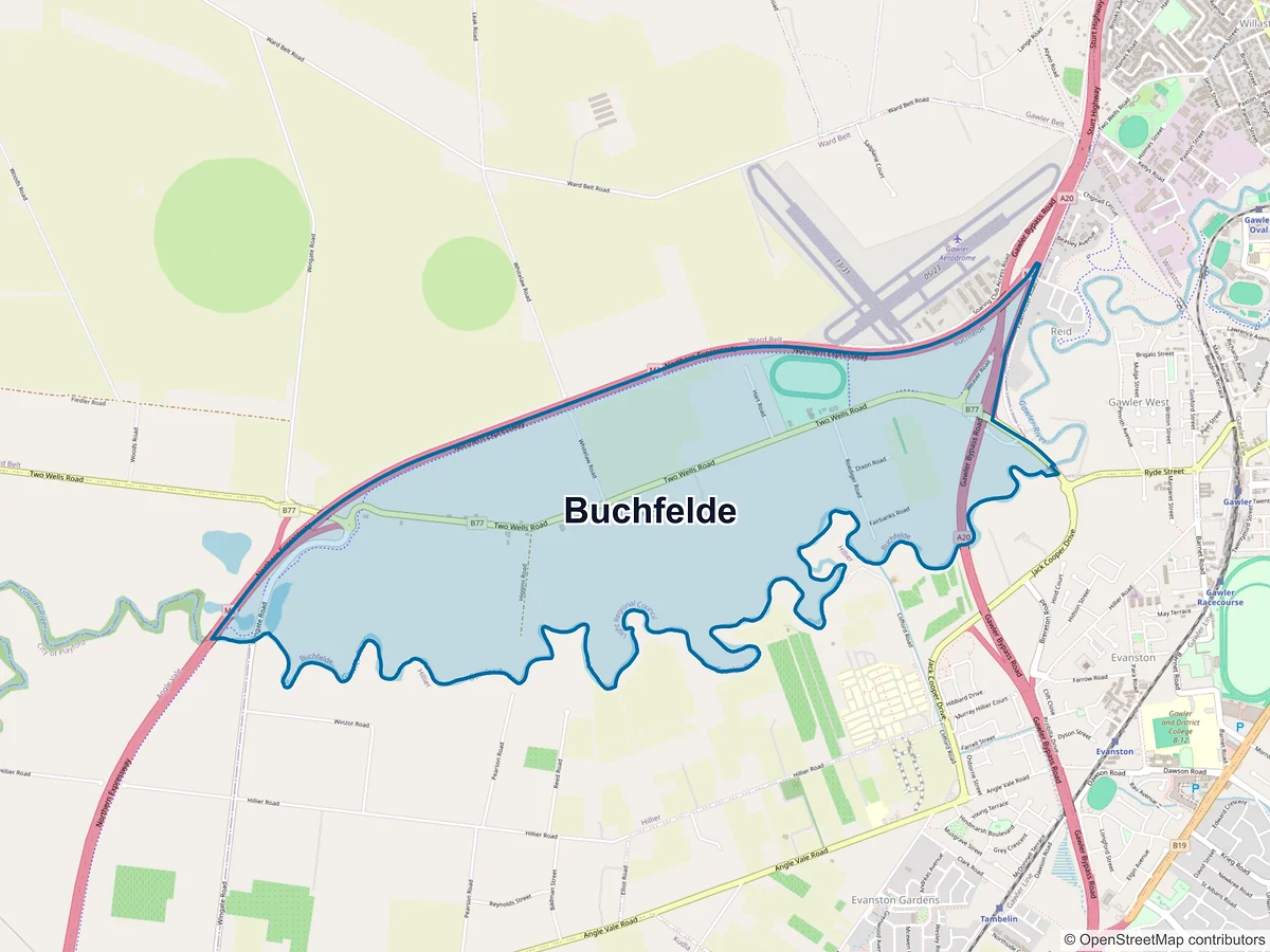 Map of Buchfelde, SA, Australia