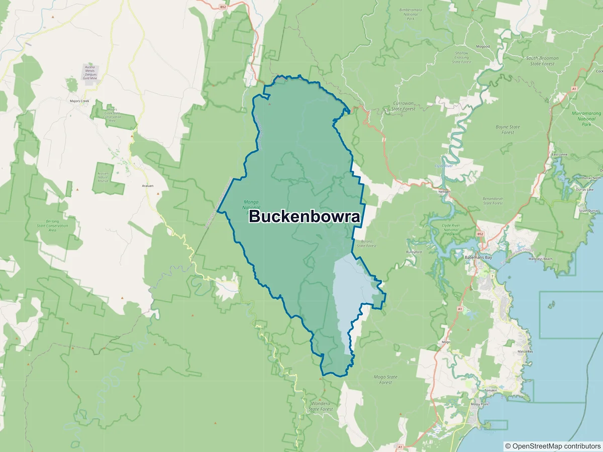 Map of Buckenbowra, NSW, Australia
