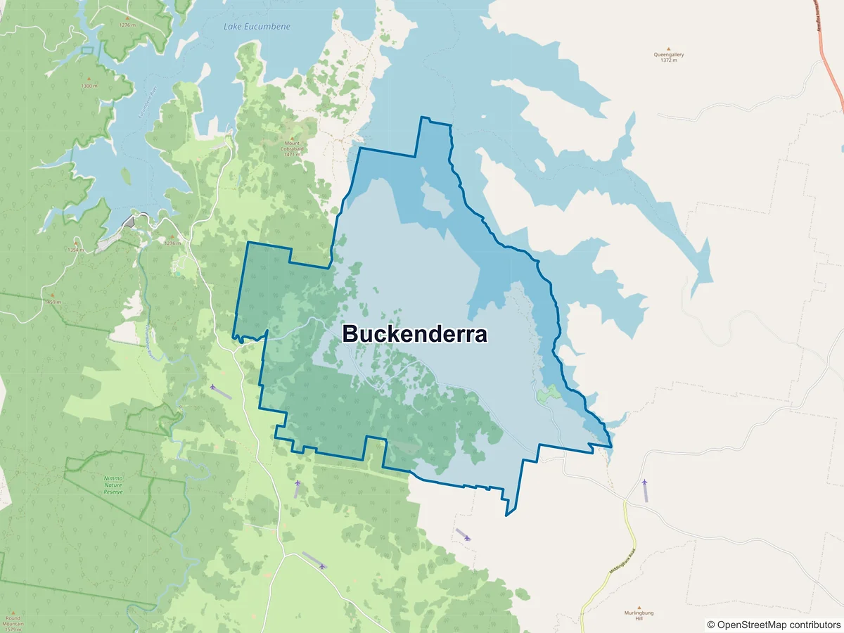 Map of Buckenderra, NSW, Australia