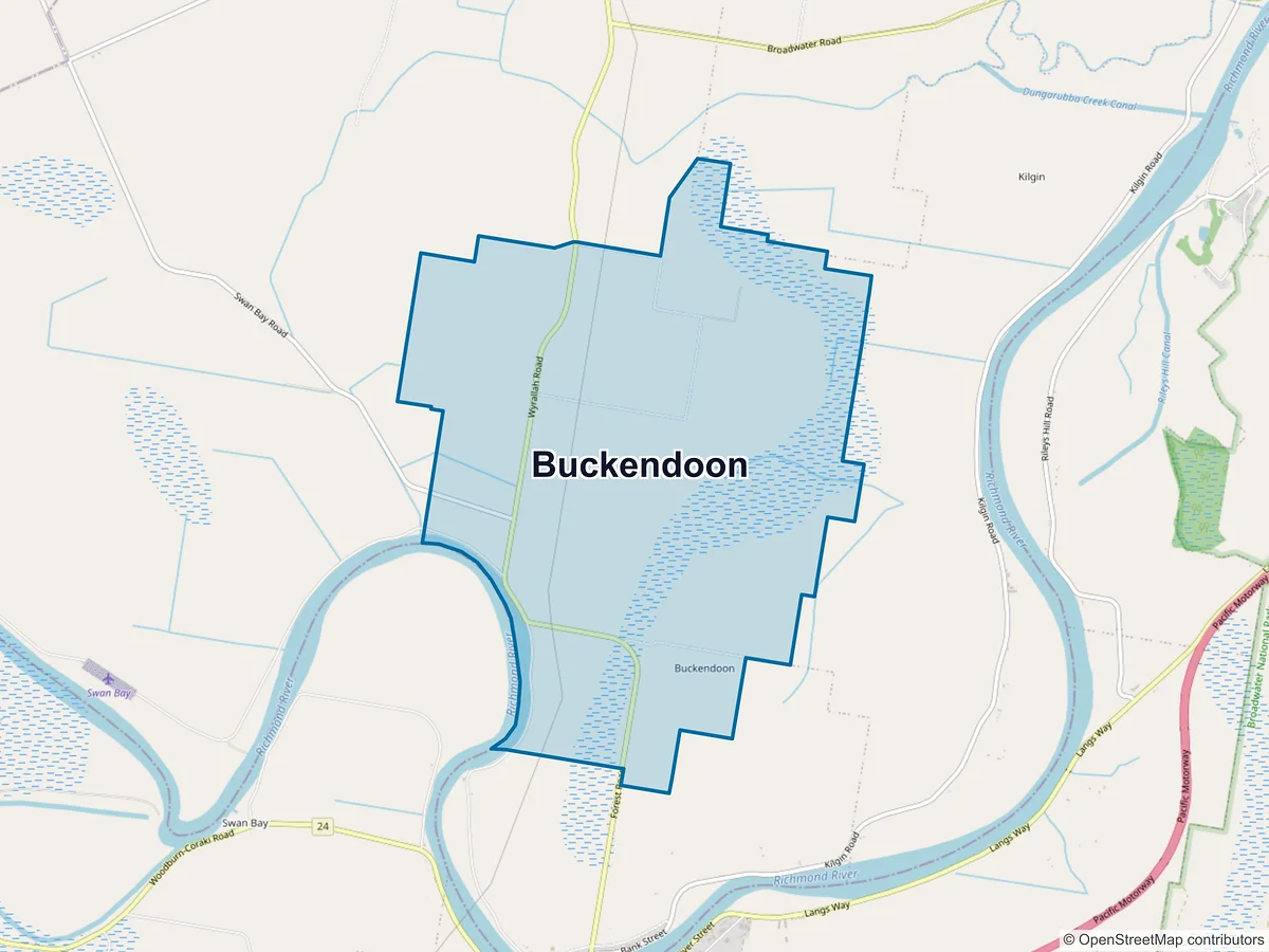 Map of Buckendoon, NSW, Australia
