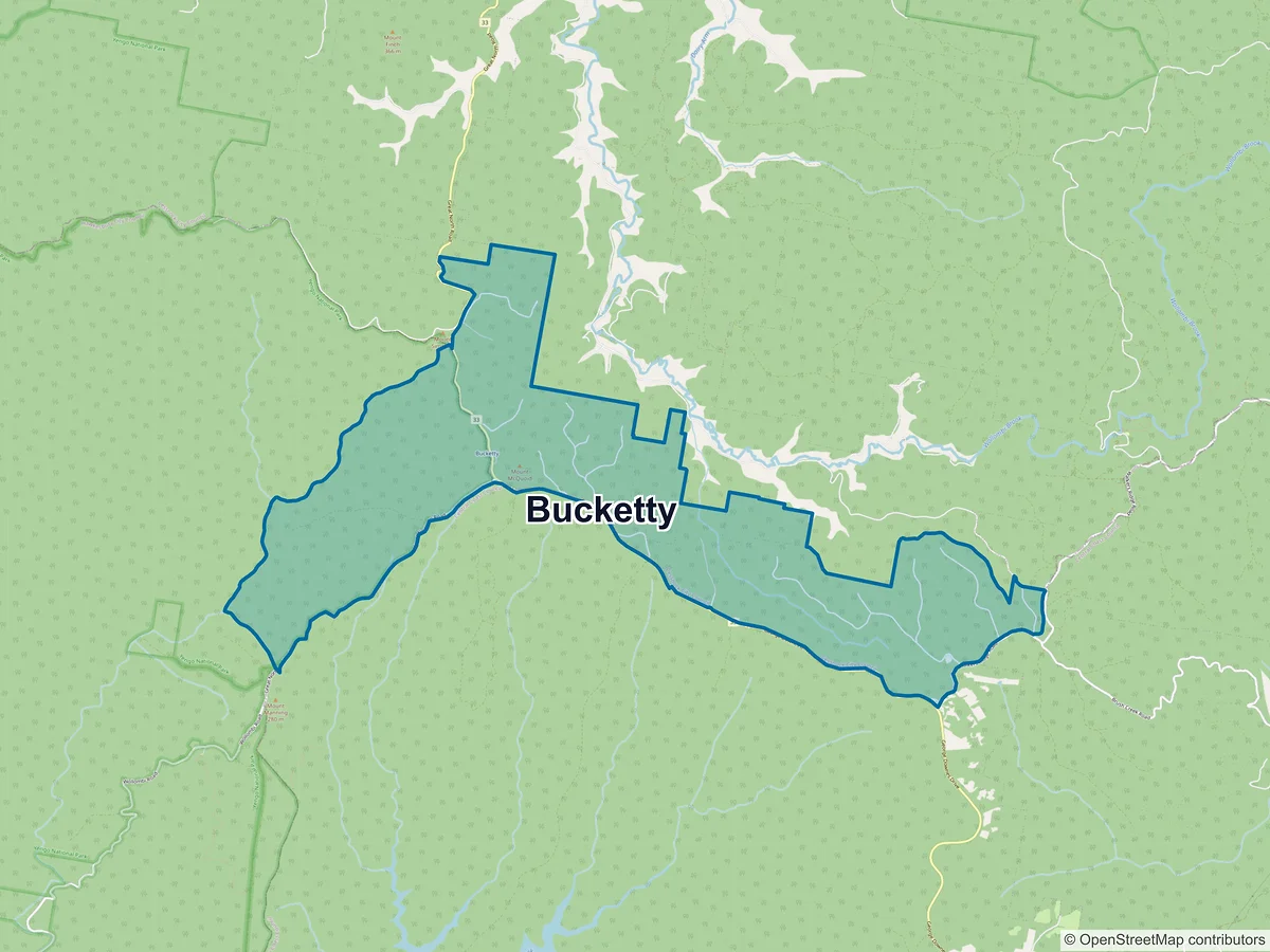 Map of Bucketty, NSW, Australia