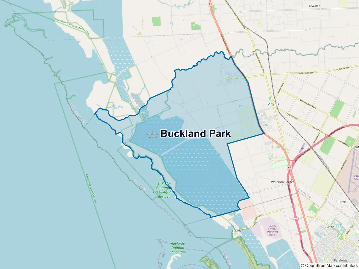 Map of Buckland Park, SA, Australia