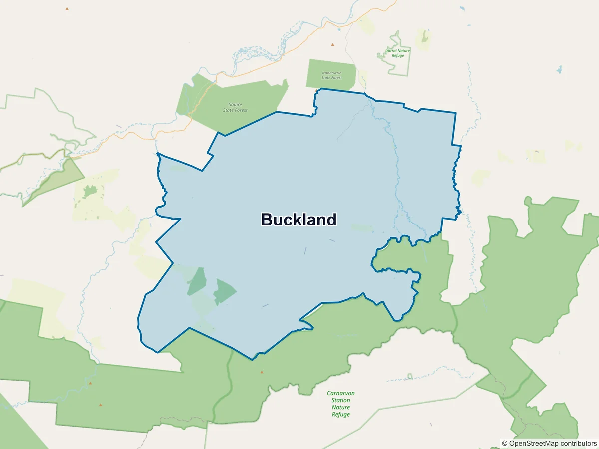 Map of Buckland, QLD, Australia