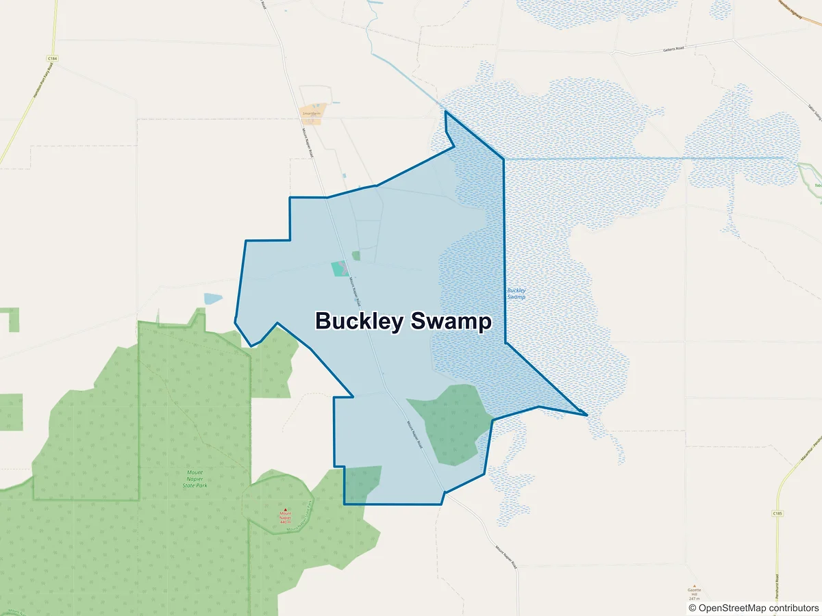 Map of Buckley Swamp, VIC, Australia