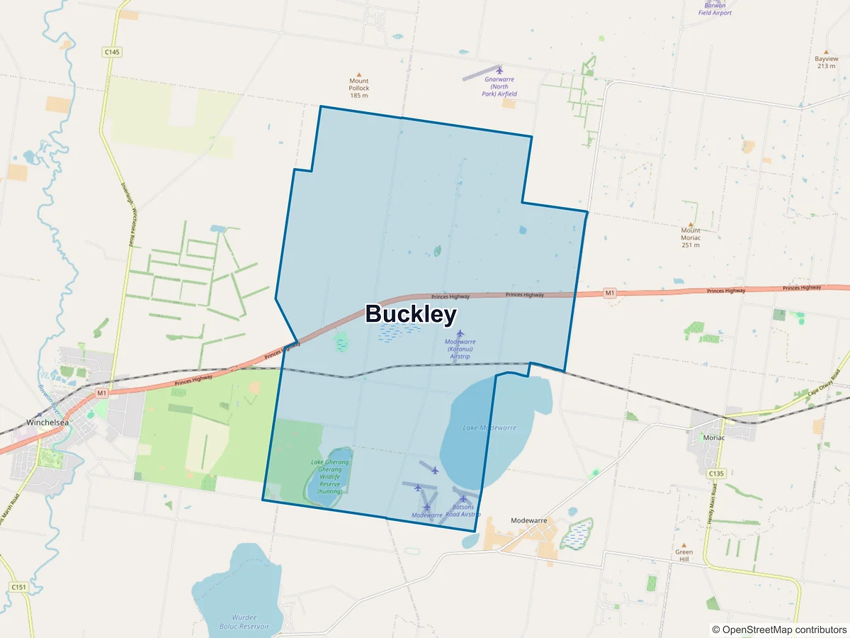 Map of Buckley, VIC, Australia