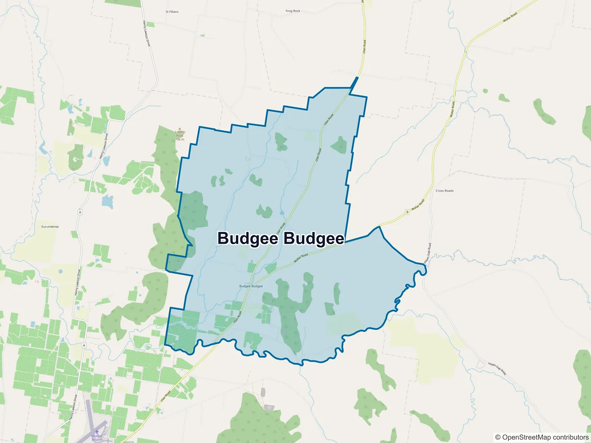 Map of Budgee Budgee, NSW, Australia