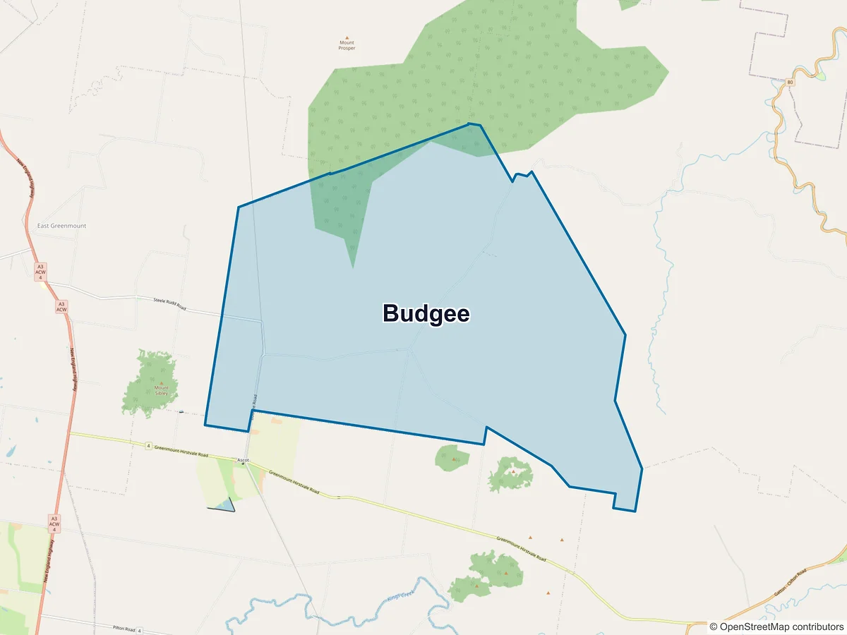 Map of Budgee, QLD, Australia