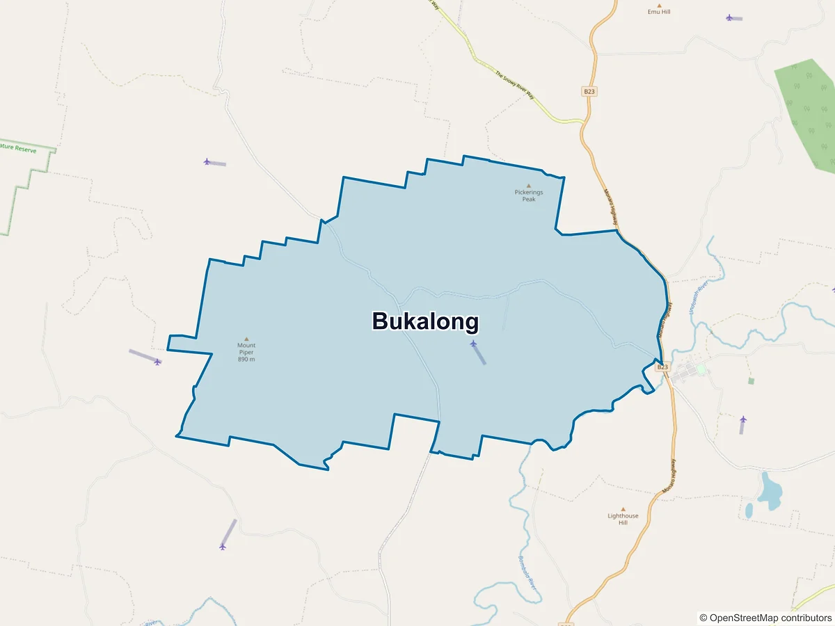 Map of Bukalong, NSW, Australia