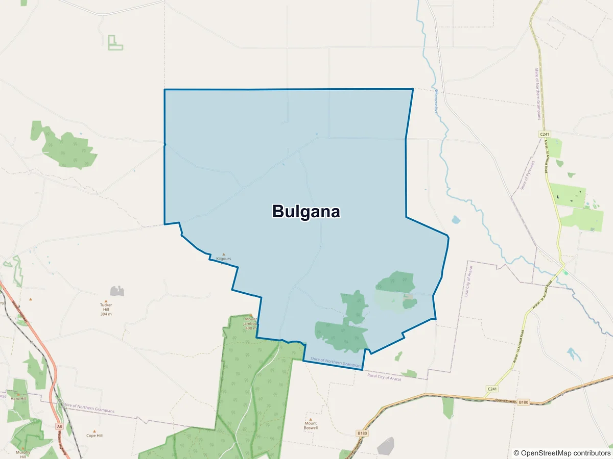 Map of Bulgana, VIC, Australia